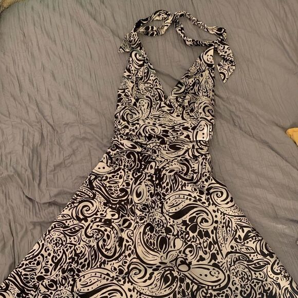 Alan Paige Halter Black/White Dress Size7/8 - Picture 1 of 8